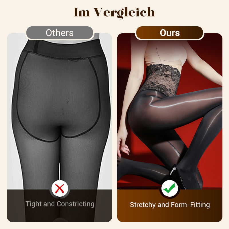 Rose – High-waisted mesh stockings with 3D rose embroidery