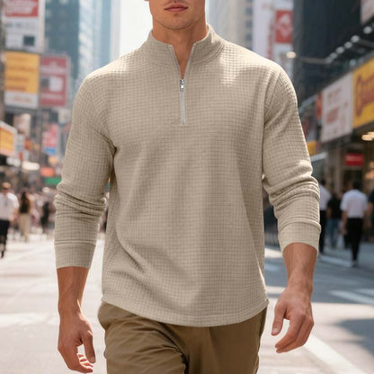 Michael — Midtown Pullover Sweatshirt with Structured Jacquard