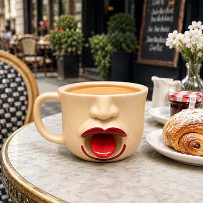 LipLark Ceramic Mug — Sip Bold, Feel Joy