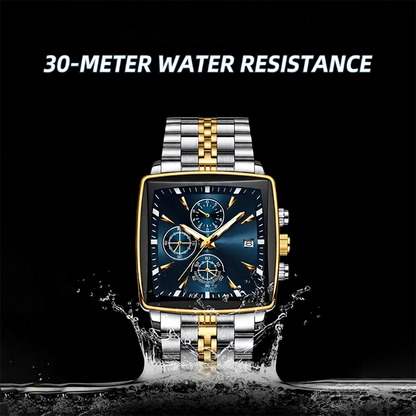 VeroLuxe Square Chronograph — Command Confidence Instantly