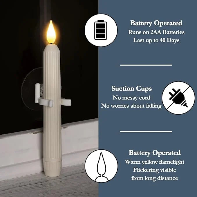 Velas de ventana GlowLuxe — Veladas acogedoras sin esfuerzo