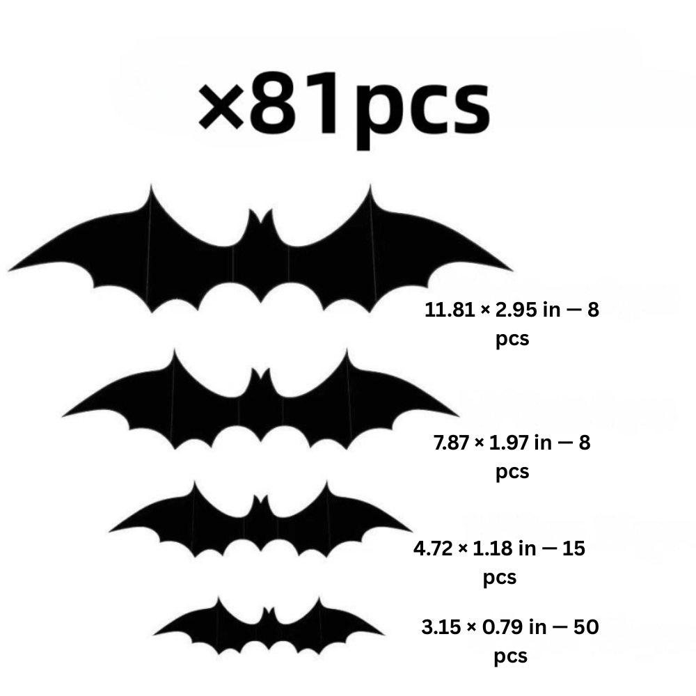 PhantomWing — 3D Halloween Bat Wall Stickers | 50% OFF