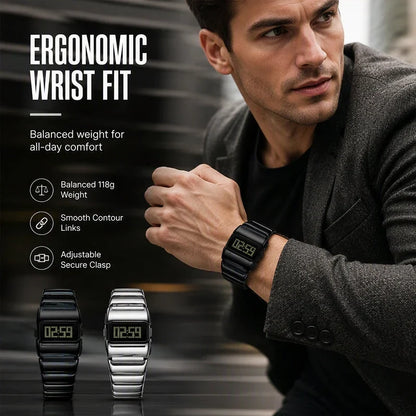 EdgeTime — Men's Digital Steel Watch | 50% OFF