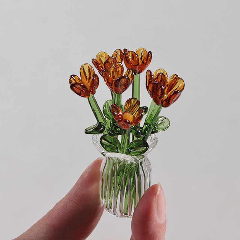 MiriFlor Mini Glass Flowers — Effortless Color Magic