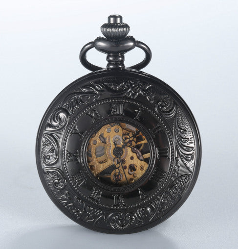 Mechanical pocket watch with spider web pattern — Own timeless boldness