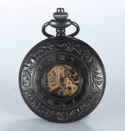 Mechanical pocket watch with spider web pattern — Own timeless boldness