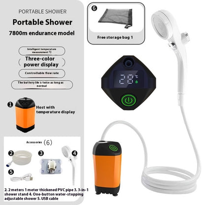 Outdoor Shower Pro — Portable Rechargeable Shower | 50% OFF