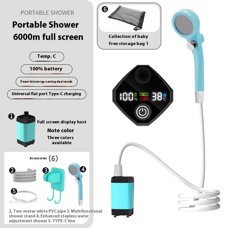 Outdoor Shower Pro — Portable Rechargeable Shower | 50% OFF