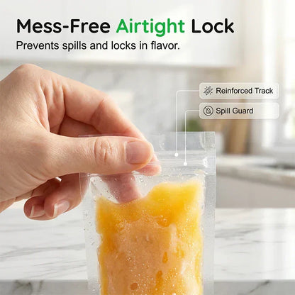 ChillZip 50pcs — Self-Sealing Ice Pop Bags | 50% OFF