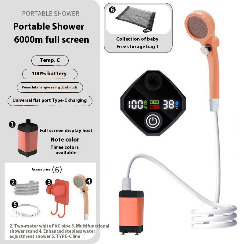 Outdoor Shower Pro — Portable Rechargeable Shower | 50% OFF