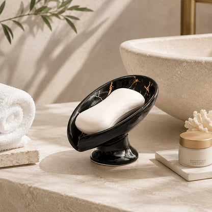 ZenLeaf — Ceramic Pedestal Soap Dish | 1+1 FREE