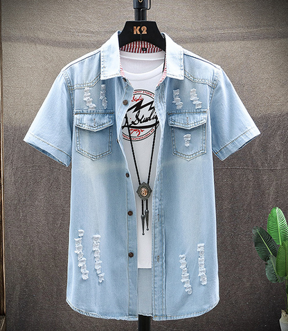 Eddie — Men's Cotton Denim Shirt | 50% OFF
