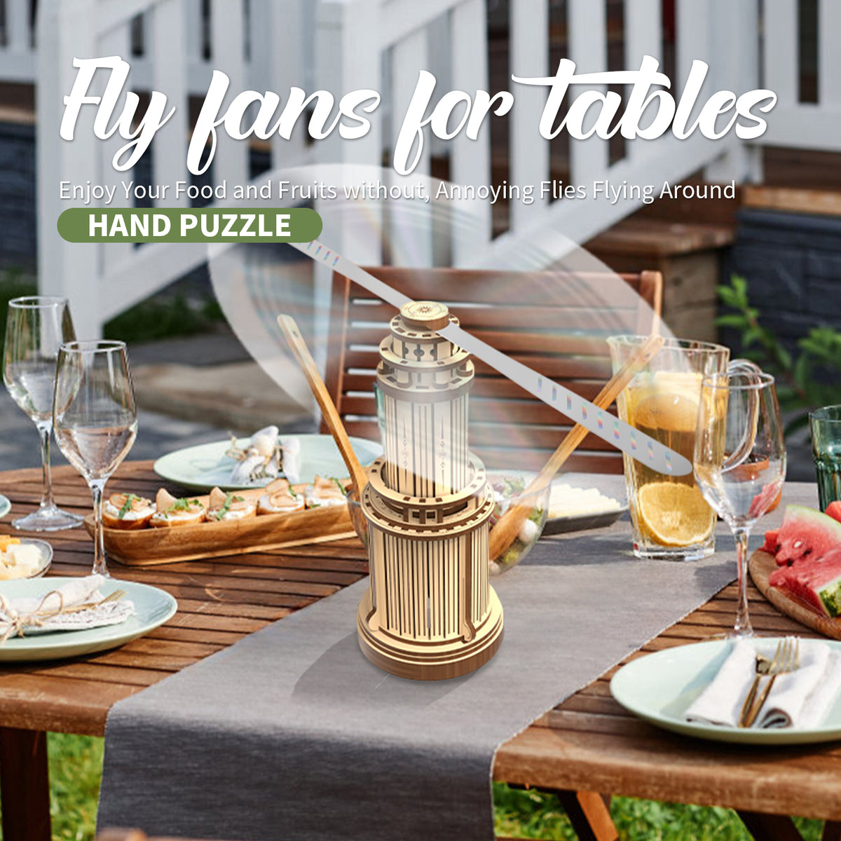 BreezeShield — Wooden Lighthouse Fly Deterrent | 50% OFF