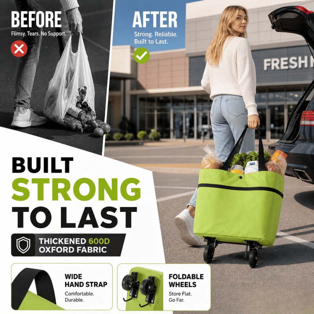 Shoppingcart — Foldable Wheeled Shopping Cart | 50% OFF