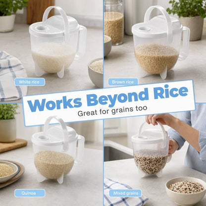 GrainGuard Rice Washer — Spill-Free Rice Rinsing