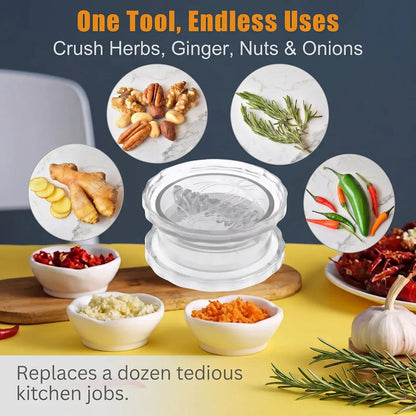 ZestTwist Manual Garlic Masher – Effortless Flavor Release, No Mess