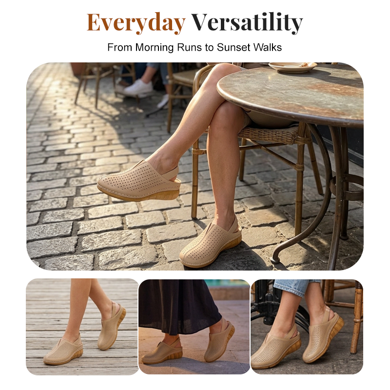 Ava – Perforated Wedge Sandals with Straps for All-Day Comfort