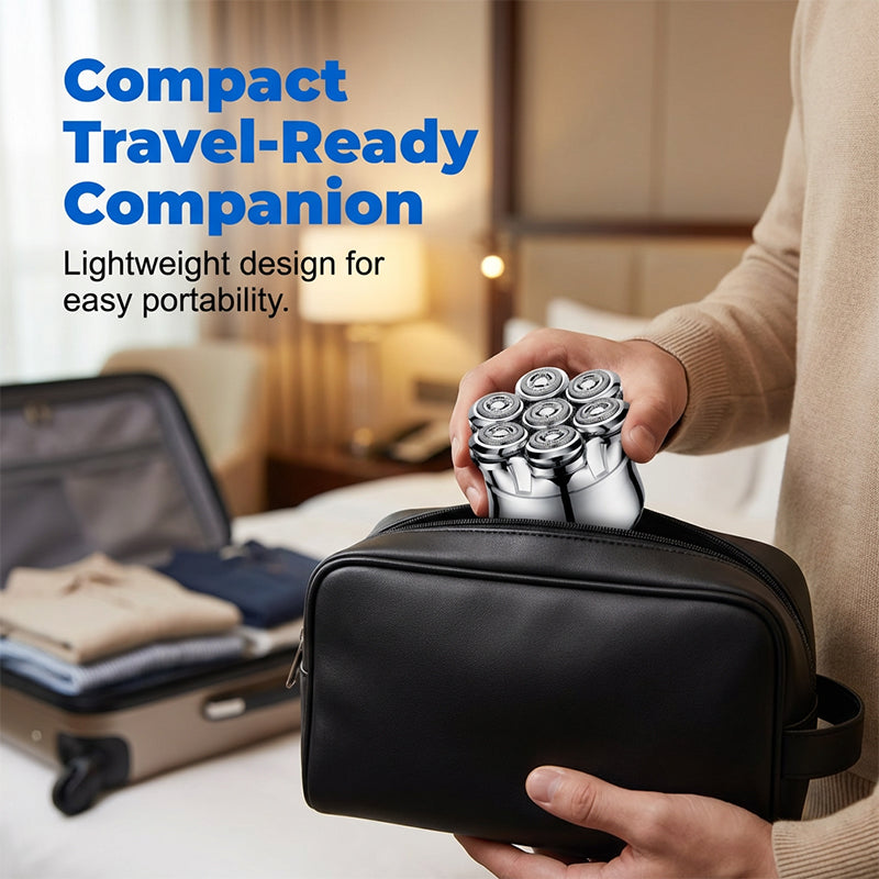 AquaGlide Pro 7-Head Rotary Shaver — Effortless Smooth Confidence