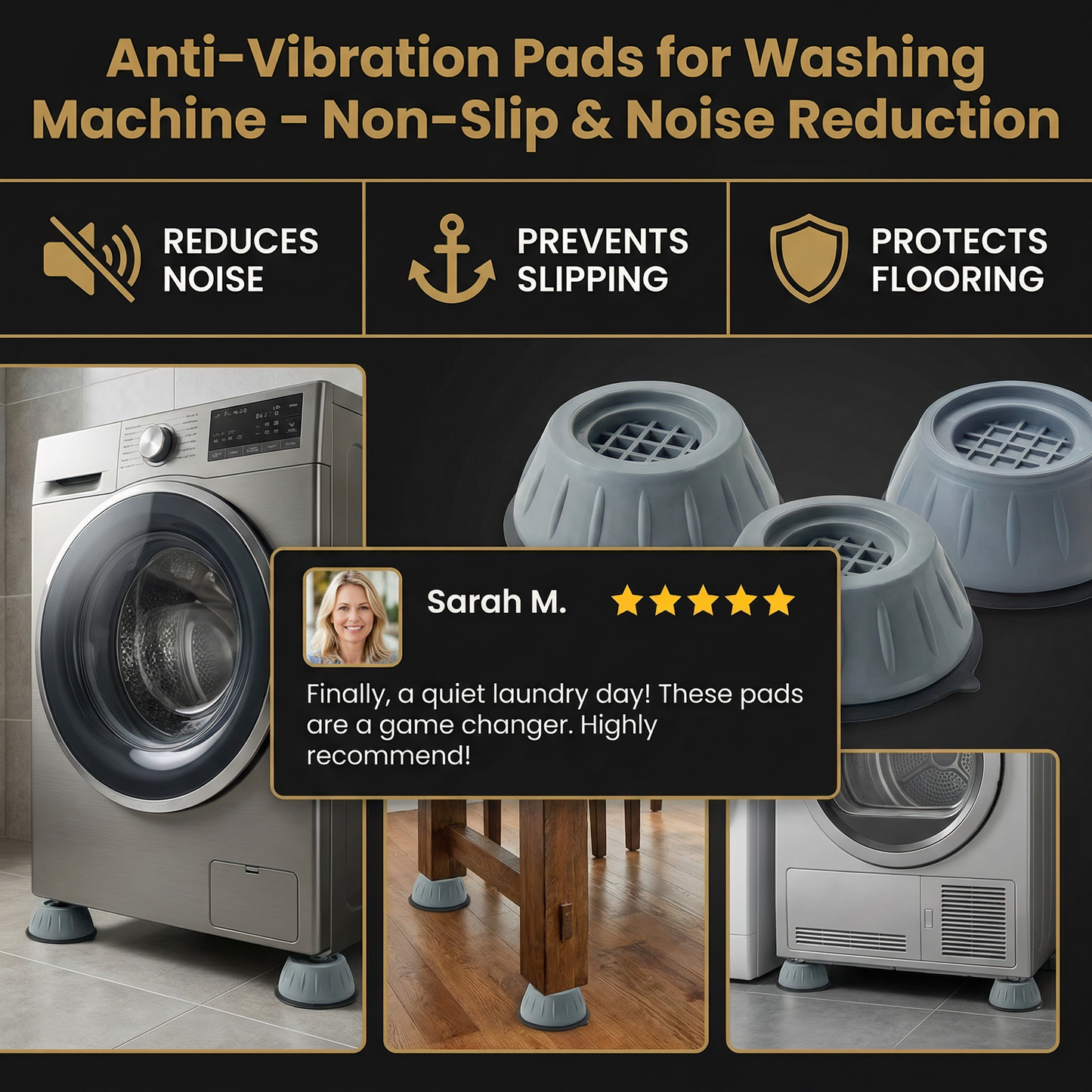 SilencioPads – Quiet Floors, Stress-Free - 4 Pieces