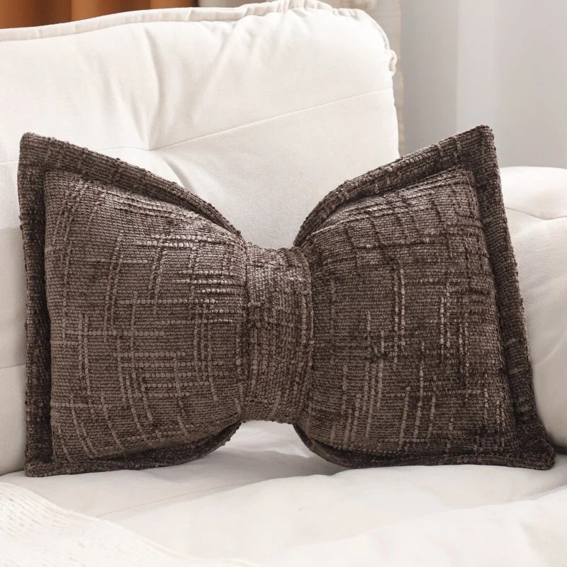 Bow Plush Throw Pillow — Cozy Elegance Instantly