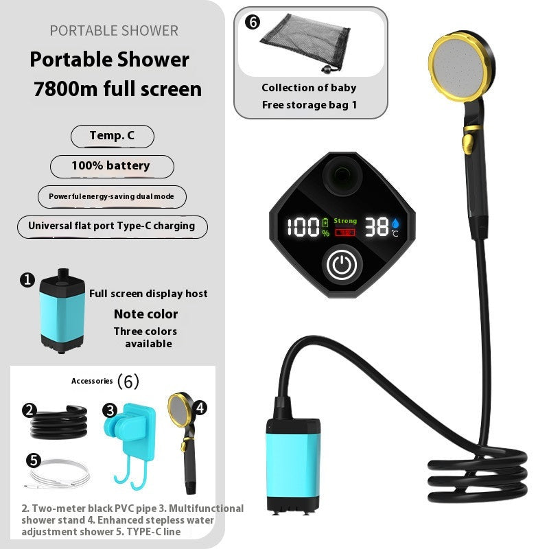 Outdoor Shower Pro — Portable Rechargeable Shower | 50% OFF