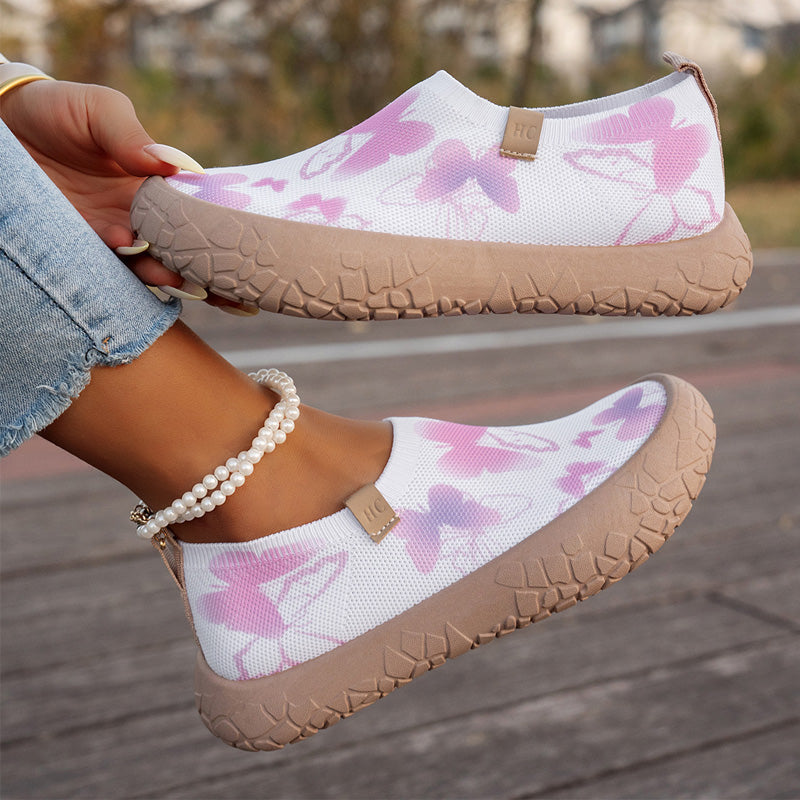Lena — Lightweight Women's Slip-On Fly-Knit Sneakers