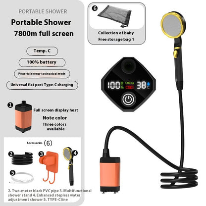 Outdoor Shower Pro — Portable Rechargeable Shower | 50% OFF