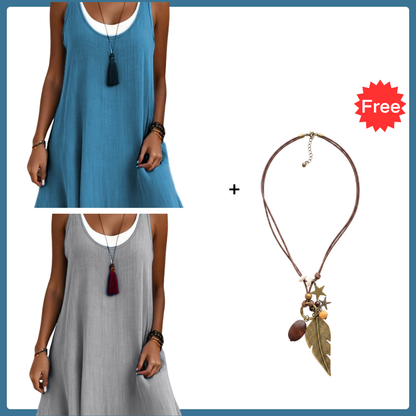 Huis — Women's Breathable Two-Piece Illusion Dress