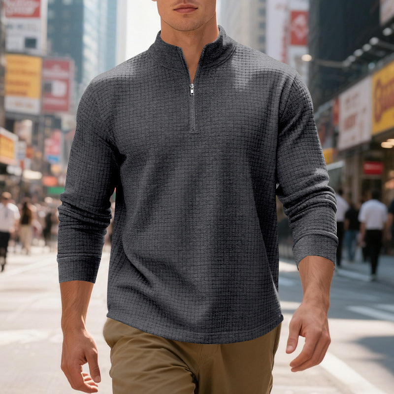 Michael — Midtown Pullover Sweatshirt with Structured Jacquard