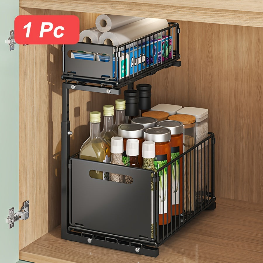 GlideNest Two-Stage Extendable Organizer – Effortless Access, Complete Calm
