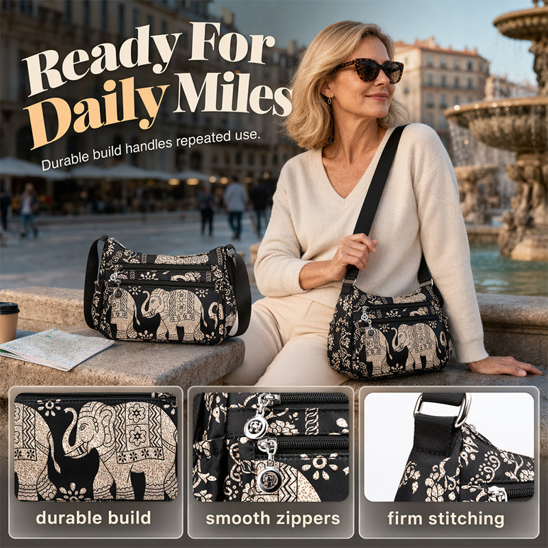 Sophie — Splash-Proof Nylon Crossbody Bag with Adjustable Strap