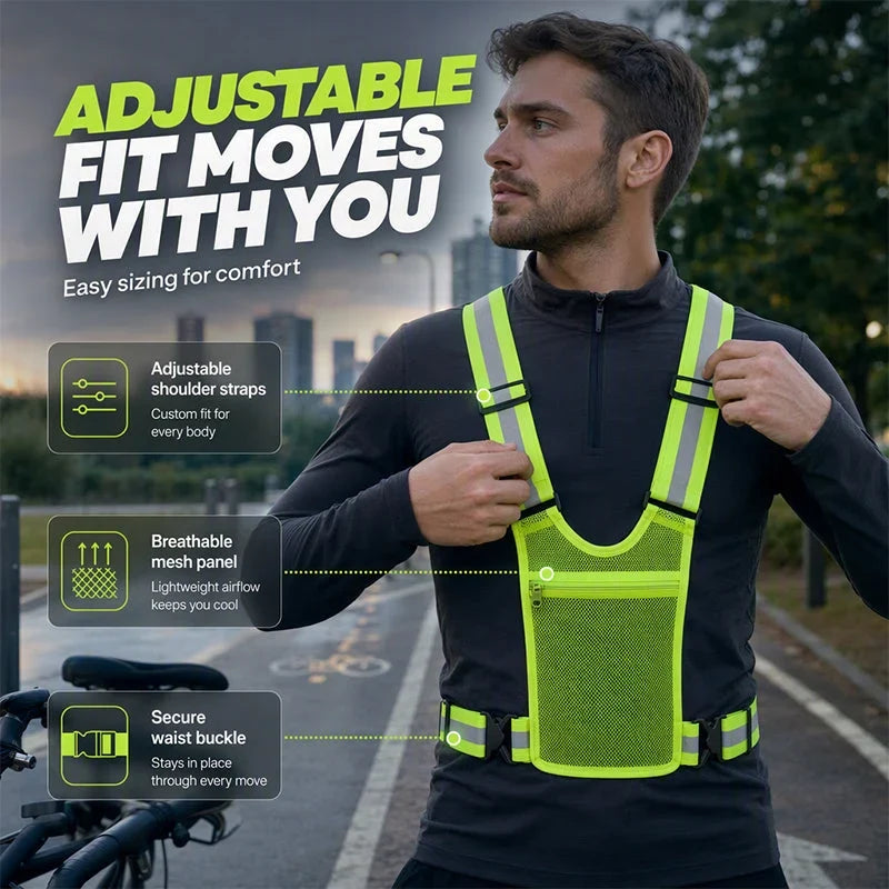 LumaGuard — Reflective Safety Visibility Vest | 50% OFF