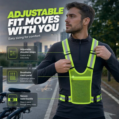 LumaGuard — Reflective Safety Visibility Vest | 50% OFF