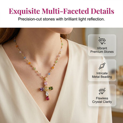 PrismAura Cross Necklace — Ignite Instant Glamour