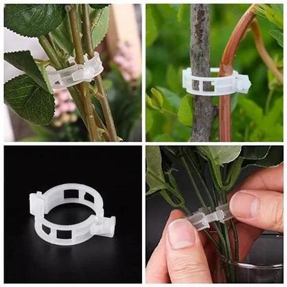 Plant Support Clips — Gentle Hold, Healthy Growth - 100 Pieces