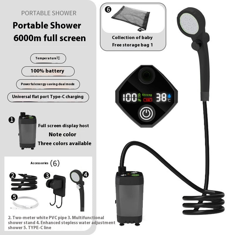 Outdoor Shower Pro — Portable Rechargeable Shower | 50% OFF