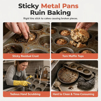 FlexiBake Pro — 4-Cavity Silicone Baking Mold | 1+1 FREE