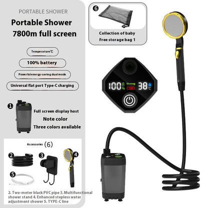 Outdoor Shower Pro — Portable Rechargeable Shower | 50% OFF