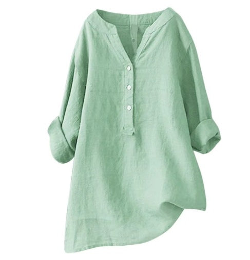 Heidi – Women's Casual Dress with V-Neck and Adjustable Sleeves