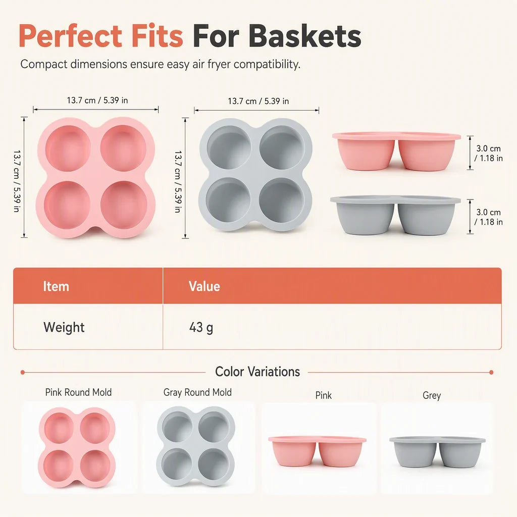 FlexiBake Pro — 4-Cavity Silicone Baking Mold | 1+1 FREE
