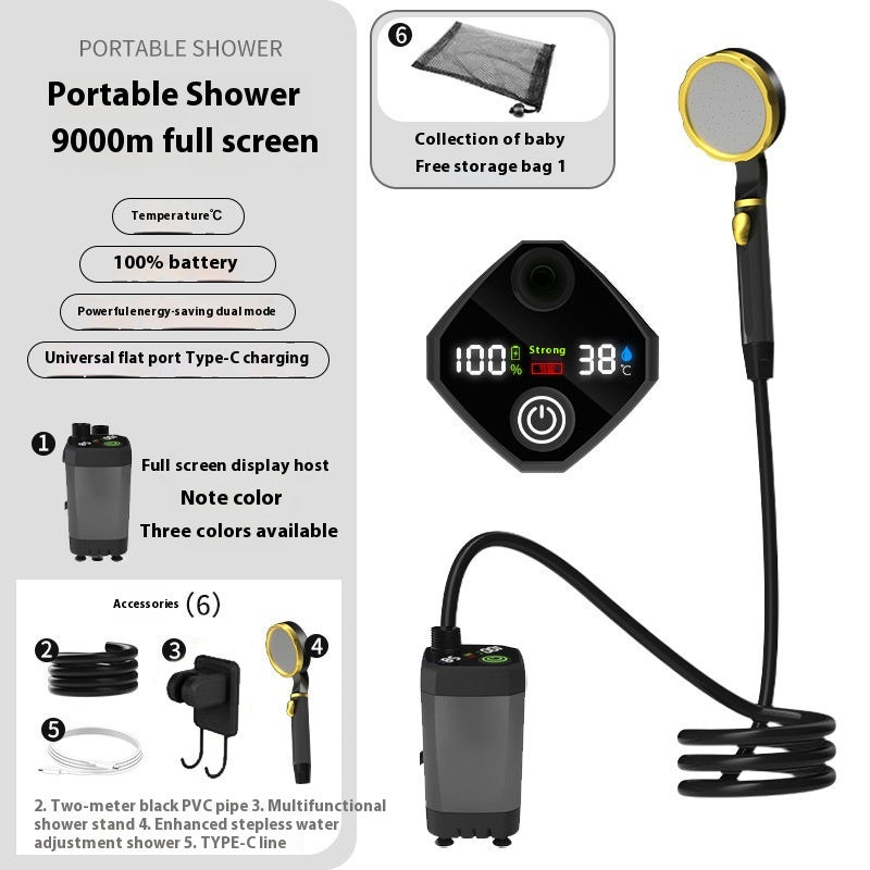 Outdoor Shower Pro — Portable Rechargeable Shower | 50% OFF