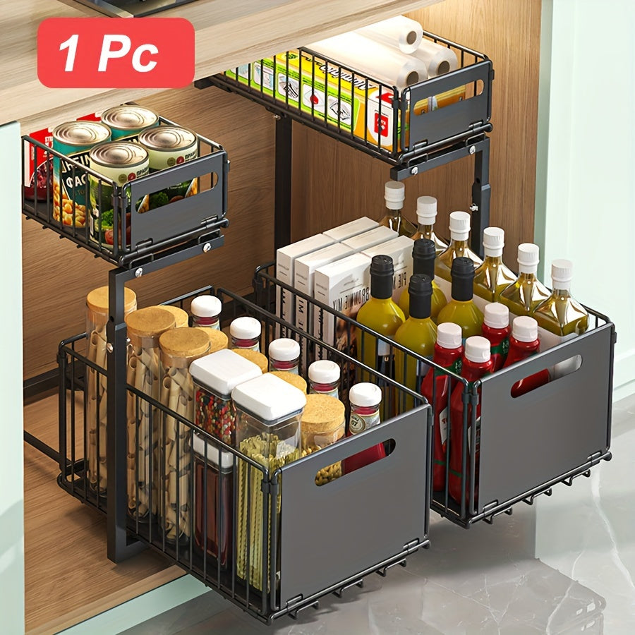 GlideNest Two-Stage Extendable Organizer – Effortless Access, Complete Calm