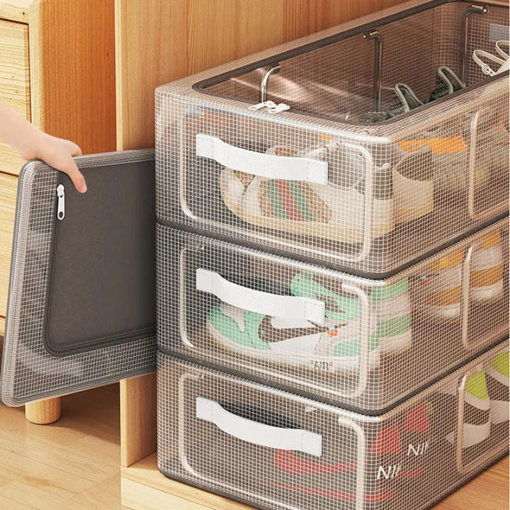 StrideBox — Transparent Shoe Organizer | 1+1 FREE