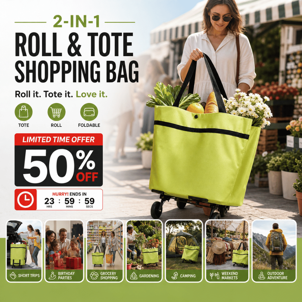 Shoppingcart — Foldable Wheeled Shopping Cart | 50% OFF