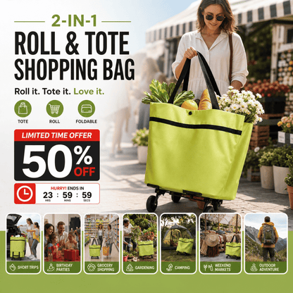 Shoppingcart — Foldable Wheeled Shopping Cart | 50% OFF
