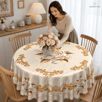 RoseGoldGlow — Stain-Repellent Tablecloth | 50% OFF