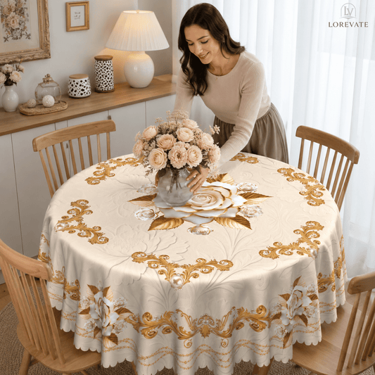 RoseGoldGlow — Stain-Repellent Tablecloth | 50% OFF