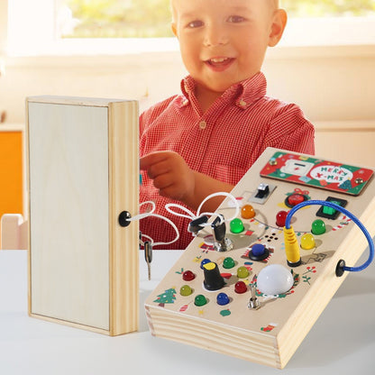 LuminaPlay — Aktivitätsbrett aus Holz mit Schaltern für Kinder | 50% RABATT