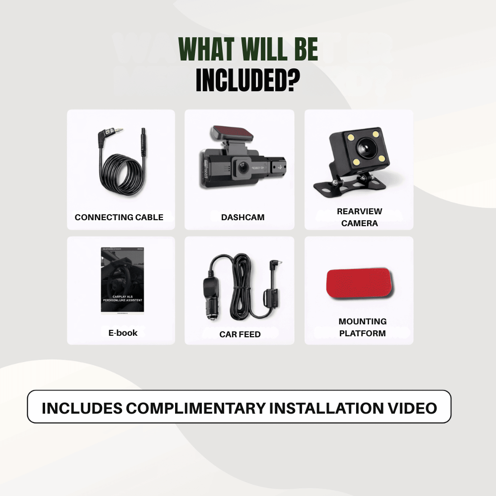 TriSight Guardian — 3-Camera Car Dashcam  | 50% OFF