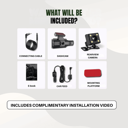 TriSight Guardian — 3-Camera Car Dashcam  | 50% OFF